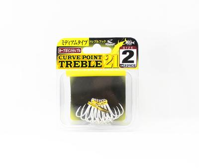 Shout 221-CS Curve Point Treble Hook Medium Gauge Size 2 (9654)