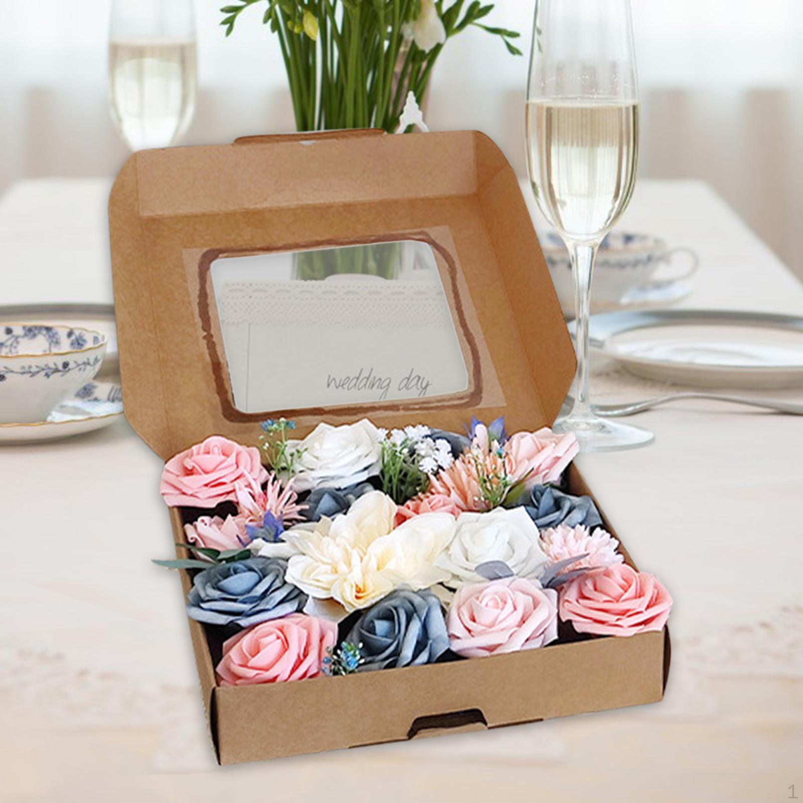 

Artificial Flowers Box Set Floral for Home Wedding Flower Arrangements Decoration