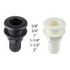 ABS Through Hull Fitting Boat Drainage Outlet Deck Drain Plug Overflow Component for Bilge Pump Yacht RV
