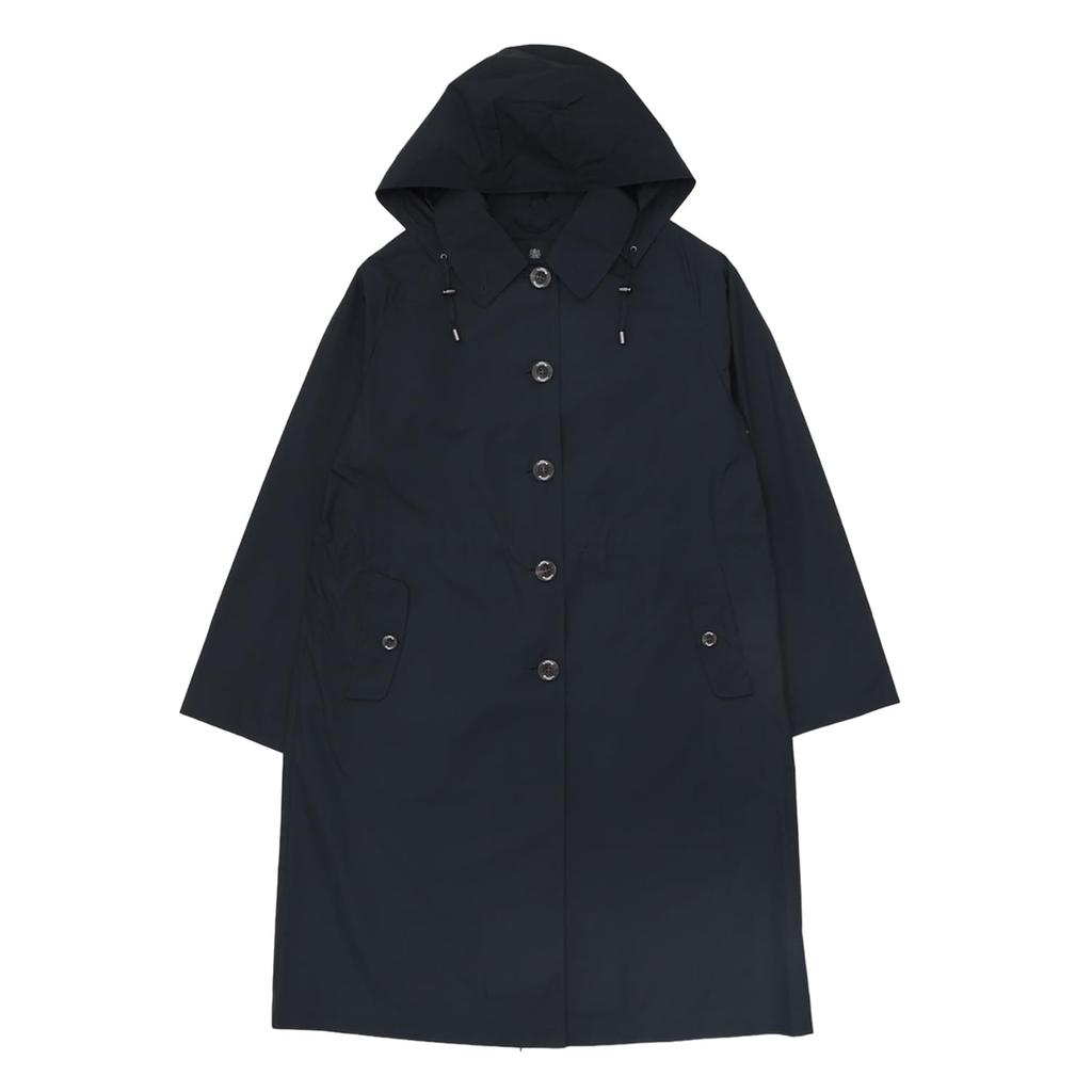 Aquascutum Perfect for Long Removable Navy Raincoat, Lightweight, Comfortable, Cycling, Commuting, Sleeve, Hood, Waterproof, Water-Repellent, (1AQ