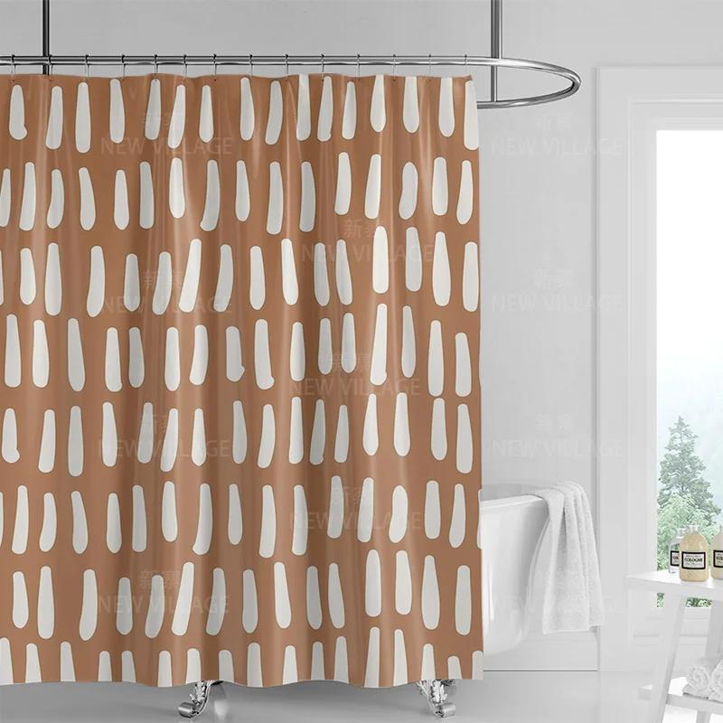 Abstract geometric graffiti shower curtain Nordic minimal wind waterproof fabric bathroom curtain shower curtain 180x200