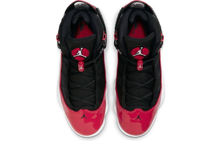 Jordan 6 Inele Negru Sală Roșu Alb 322992-060