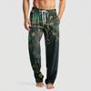 Men's Knitted Fashion Print Pocket Casual Pants Pajama Pants