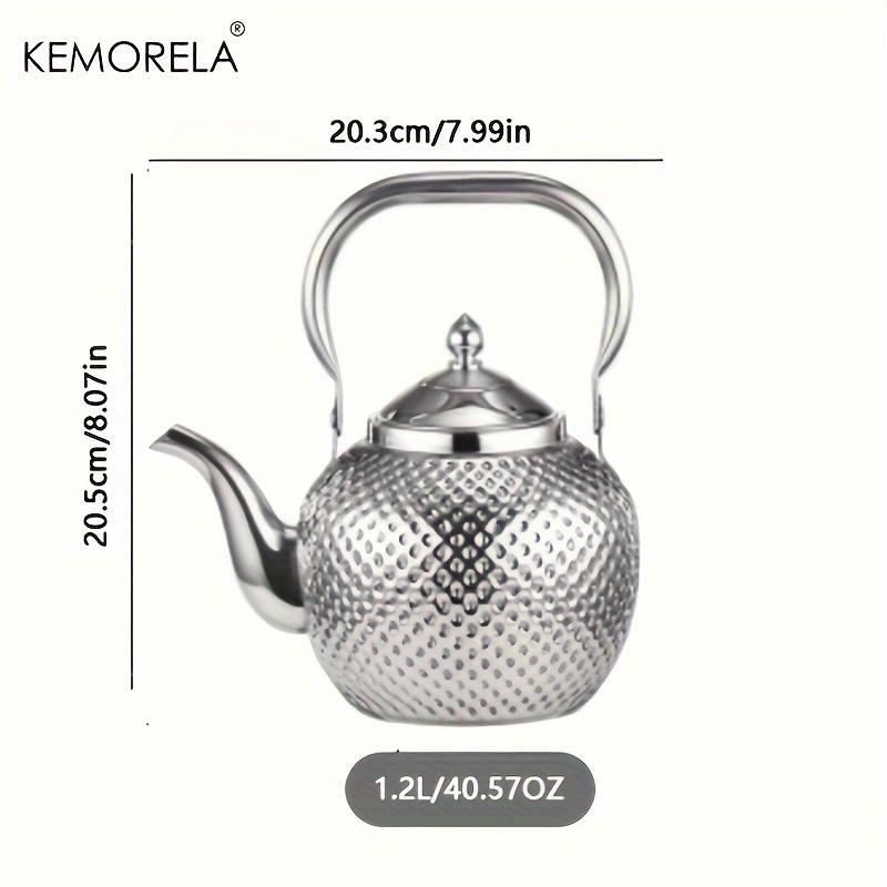  1PCS Stainless Steel Water Kettle 1.2/1.5/2L Tea Pot Thicker With Filter Hotel Tea Pot Coffee Pot Induction Cooker Tea