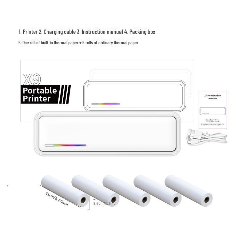 Portable Mini Bluetooth A4 Printer: Inkless Tattoo, Study, Homework, Photo & Label Solution