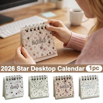 Coil Binding Desktop Calendar Mini Standing Calendar Cute Daily Planner Desktop Decoration