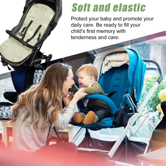 Universal-Kinderwagenmatte, atmungsaktive Kinderwagenabdeckung, Gurtschutz, Cartoon-Muster, Kühlmatte für Kinderwagen im Sommer