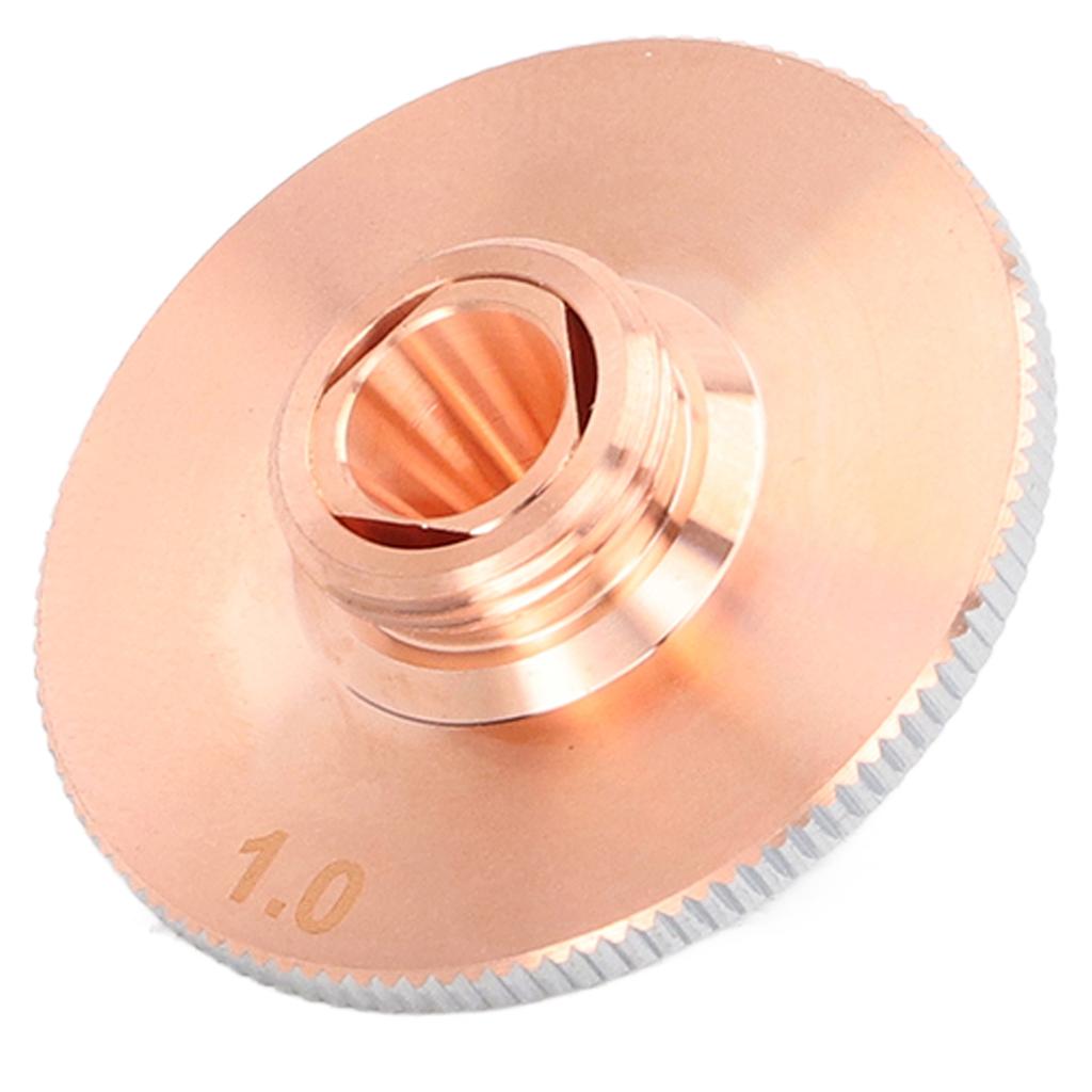Laser Nozzle Double Layer 1.0mm Aperture Chrome Plated Copper Cutter Head for Replacement