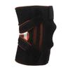 Black Unisex Sporting Knee Support Adjustable Silicone Spring Hollow Open Type Knee Brace