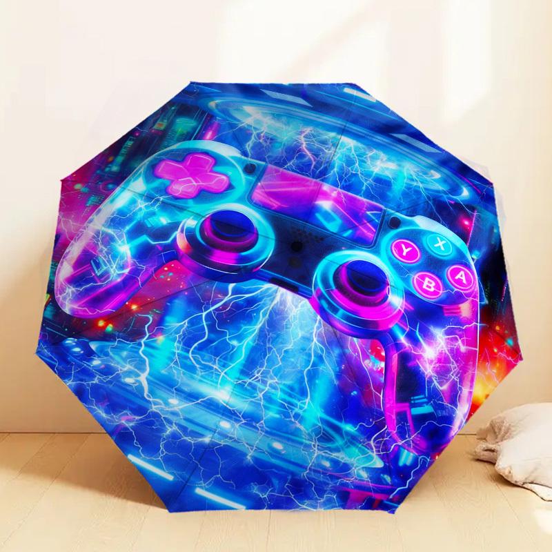 1pc UFO Controller Pattern Umbrella Design Automatic Opening and Closing Umbrella, High-quality Travel Umbrella, c1128157