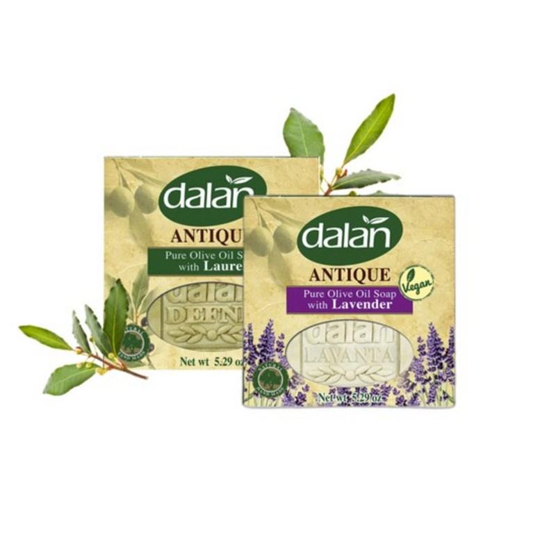 Dalan Antique Natural Soap 2-Type Lavender + Laurel Cleansing Facial Solid Soap Shampoo Bar