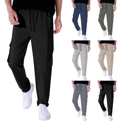 Ανδρική Φόρμα Εργασίας με Κορδόνι Σύσφιξης, Πολλαπλές Τσέπες, Casual Παντελόνι, Παντελόνι Πεζοπορίας