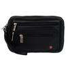 Men' Leather Two-Compartment Albatross Black Pouch