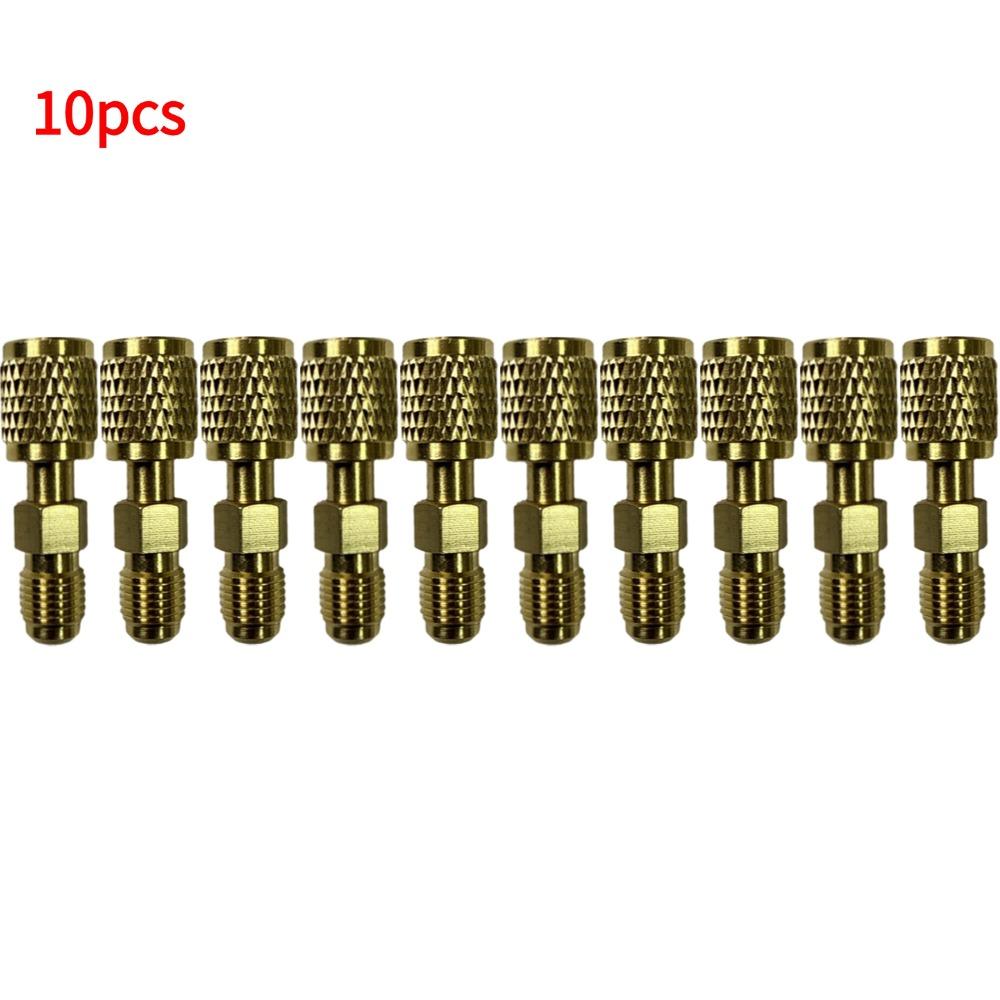 Mini R32 R454B Refrigerant Brass Adapter 1/4" Female To 1/4" Durable R32 Thread Adapter Quick Couplers for R32/R454B Connector