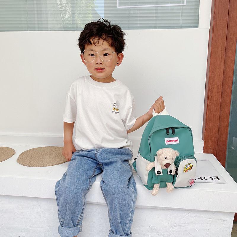 Charming Animal Design Boy's Backpack Durable Nylon Medium-sized Travel Backpack For Kids