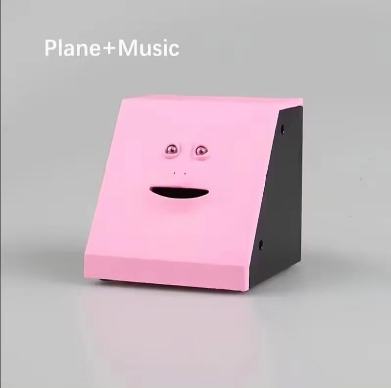 

1 шт. новинка лицо копилка креативная электрическая индукционная лицо самолет копилка игрушка