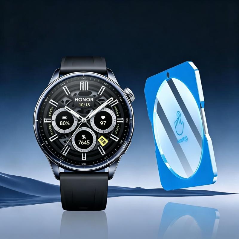 For Honor Watch 6 Plus Watch Screen Protector Tempered Glass for Watch 6plus Clear HD Waterproof Positioning Protective Film For Watch 6 Plus чистый