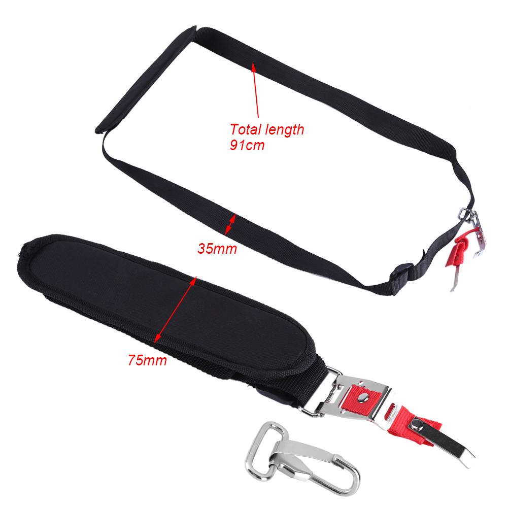 

Черный нейлоновый регулируемый ремень через плечо для триммера, кустореза с крючком для переноски