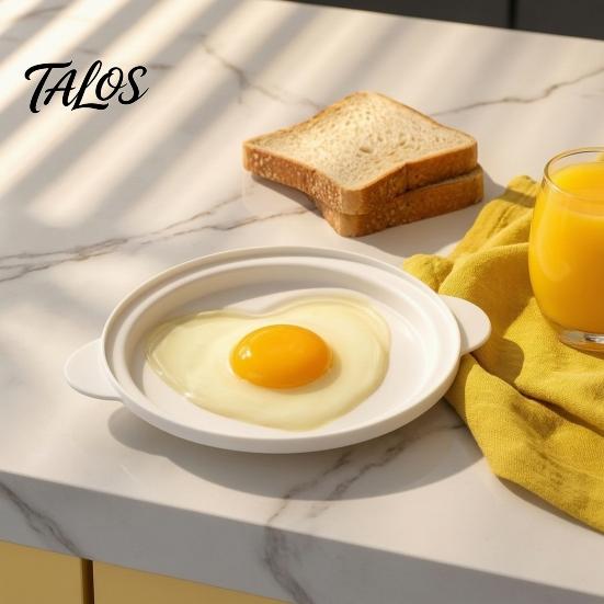 Reusable Egg Cooking Tray Heart Shape Microwave Poacher with Lid & Handle, Heat-Resistant Food-Grade PP Compact Cooker for Tender Poached Eggs,