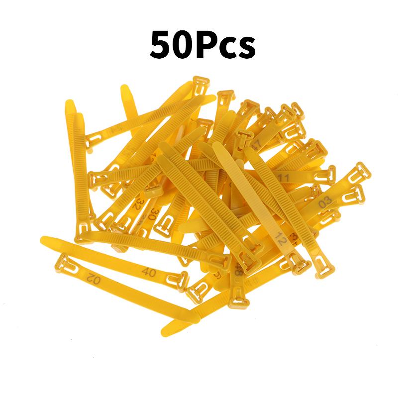 50-100Pcs Numbered Poultry Leg Bands - Colorful Plastic Chicken Leg Rings For Farm Identification