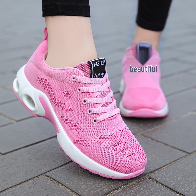 2025 Women's Korean Fashion Trend Sneakers: Soft Sole, Breathable Running Shoes with Air Cushion.