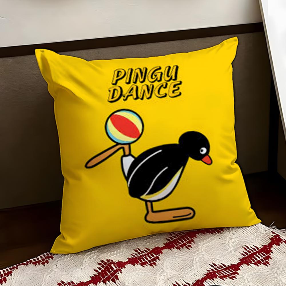 Cartoon Cute PPingu Cushion Cover Reversible Soft Durable Pillow Cover Home  Car MultiScene Use for Daily Comfort