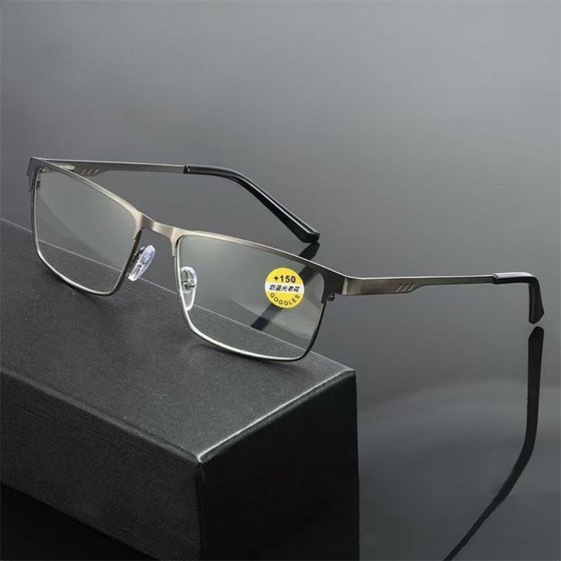 Men Metal Computer Reading Glasses Presbyopic Eyewear 0+1.0+1.25+1.5+1.75+2.0+2.25+2.5+2.75+3.0+3.25+3.5+3.75+4.0+4.5+5.0+5.5+6