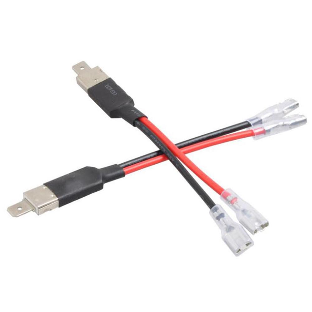 6-2Pcs H1 LED Replacement Bulb Single Converter Wiring Connector Cable Conversion Lines Holder Adapter Wiring Headlight Parts