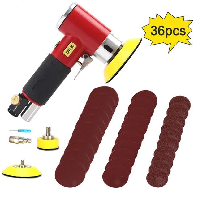 Random Orbit Air Sander Mini Pneumatic Grinding Machine for Car Polishing High Speed Air Powered Sanding Polisher