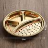 Dajujiang Retro 304 Stainless Steel Korean BBQ Plate with Compartments