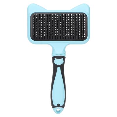 Cat Grooming Brush 140 Degree Curved Teeth Massage Function Pet Self Cleaning Brush with Resin