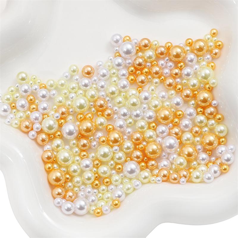 200Pcs No Hole 3-8mm Colorful ABS Round Imitation Pearl Beads for DIY Jewelry Craft Making Home Decoration Art Faux Pearls for Vase Fillers