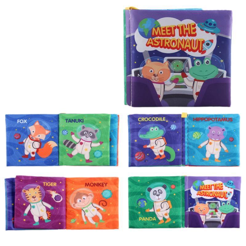 Baby Sensory Enlightenment English Cloth Book With Sound Paper Tear-resistant And Washable Early Childhood Educational Toy