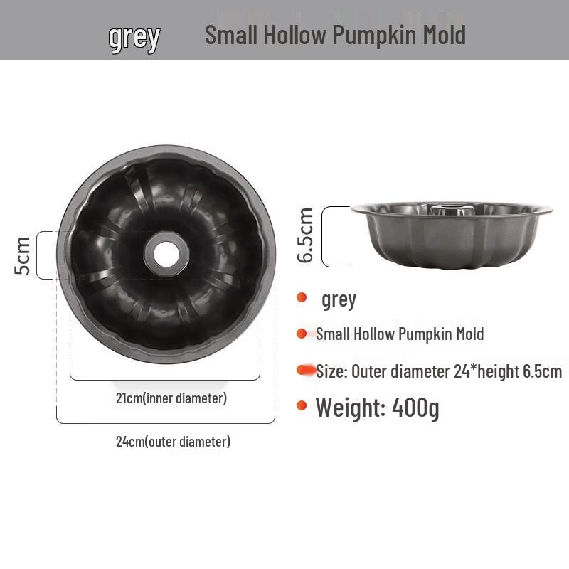 

ZISIZ Set of 4 Small Grey Hollow Pumpkin Cake Molds