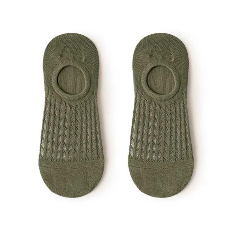 Мужские низкие белые хлопковые нескользящие летние носки One Size