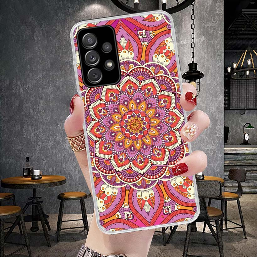 Totem Mandala Colorful Flower Soft Phone Case For Samsung Galaxy S22 S23 S24 S25 Edge S26 Ultra S20 FE S21 Plus + Fundas Coque G