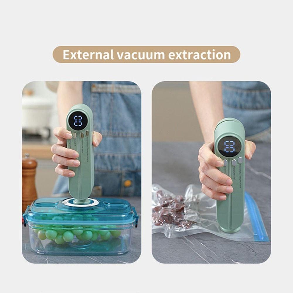 USB Charging Automatic Vacuum Sealer Compact Food Sealer Vacuum Packaging Machine  Kitchen