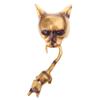 Escultura de Batente de Porta Gatos Enfeites de Gatos e Rato Decoração Rato Repelente Decoração Parede da Porta da Frente H