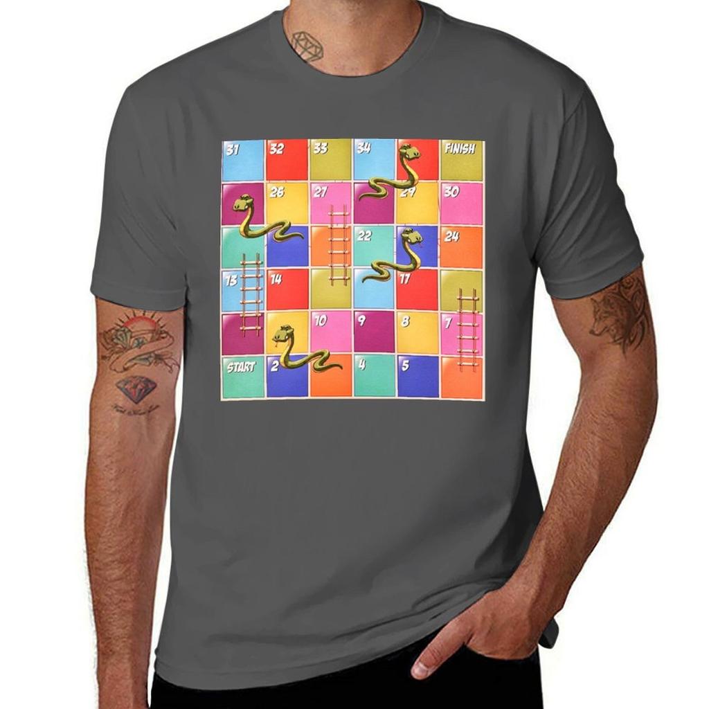 Snakes and Ladders TShirt Fashion Pattern Printed Tee Shirt