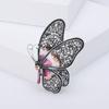 Luxury Rhinestone Butterfly Brooches for Women Unisex Pearl Insect Pins Event Party Gift Backpack Decoration Clothes Accessories