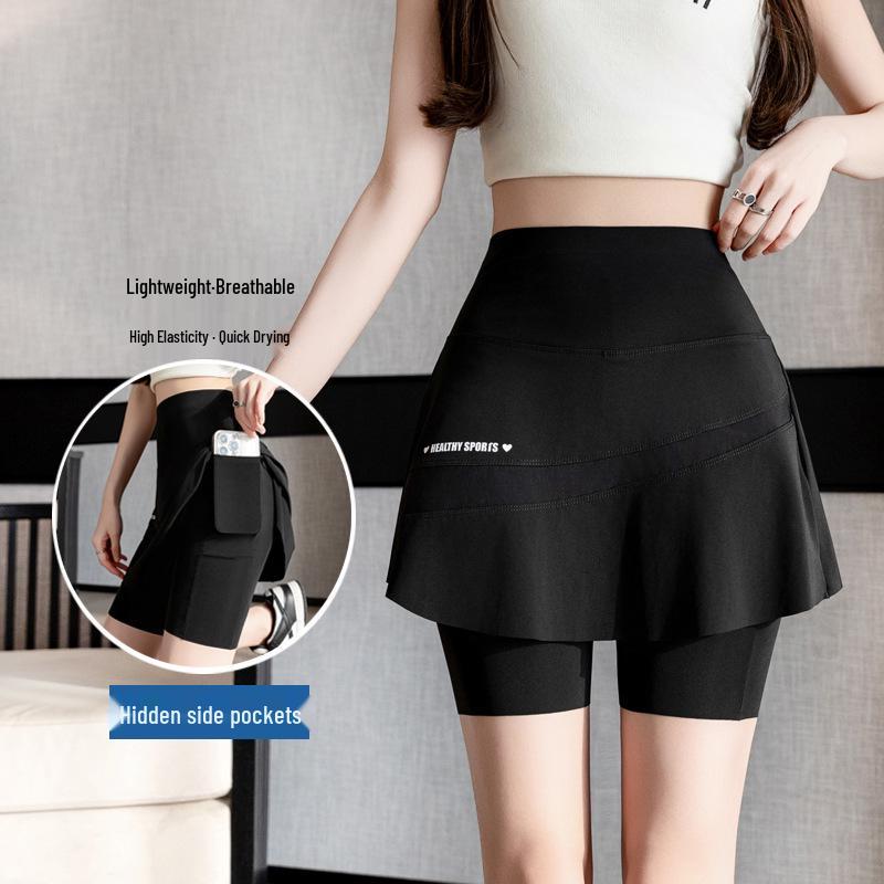 2026 Spring/Autumn Plus Size Women's Two-in-One Yoga Pants - Hip Lift, Running, Training, Slimming Fit