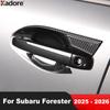 For Subaru Forester 2025 2026 Carbon Fiber Door Handle Cover Trim Side Door Handles Bowl Cup Frame Overlay Car Accessories