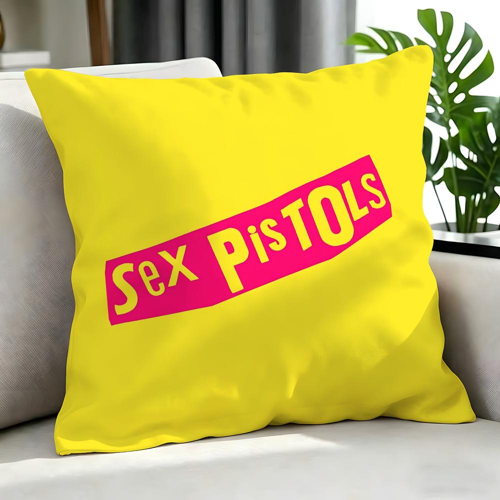 Punk Sex Pistols Cushion Cover Cushion Cover Set 4Pcs 50X50 45X45 40X40 Pillowcase Decorative Sofa Home Decor