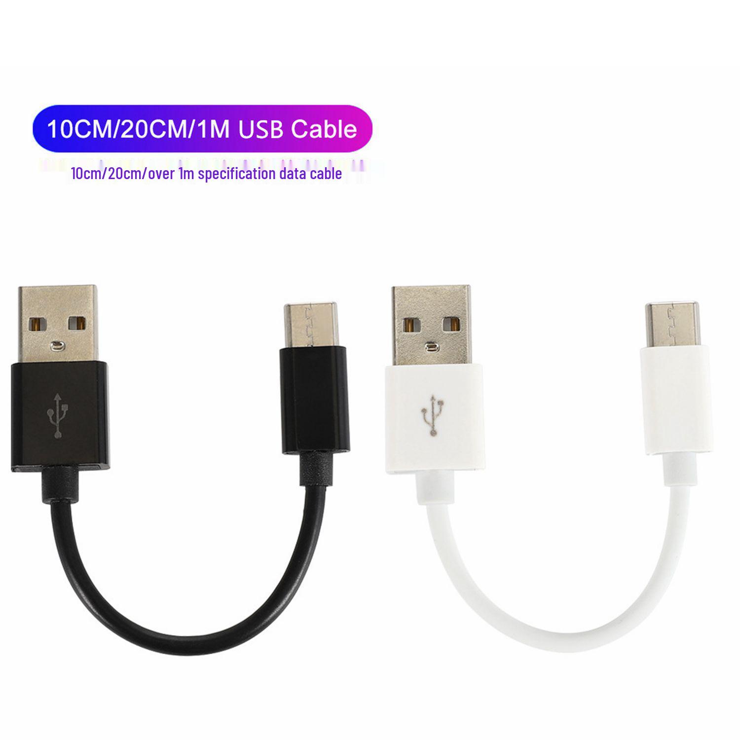 Fast Data Cable: Type-C Micro USB, 10cm/20cm, Android Apple Compatible Charging Cable Micro USB Android White