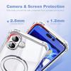 Applicable to iPhone17ProMax mobile phone case transparent magnetic fulcrum bracket protective case Apple 16 airbag anti-drop
