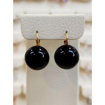 Savezone03 16mm (Black) Pearl Hook One-Touch Earrings Sss1370 (12370183)