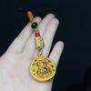 Chinese Style Ancient Peace Gourd Keychain - Unisex Fortune & Prosperity Gift