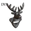 Cow Head Bottle Opener Elk Opener, Wall Mounted Beer Cap Cast Iron Remover, Rustic for Home Bar, Industrial Decor Outdoor