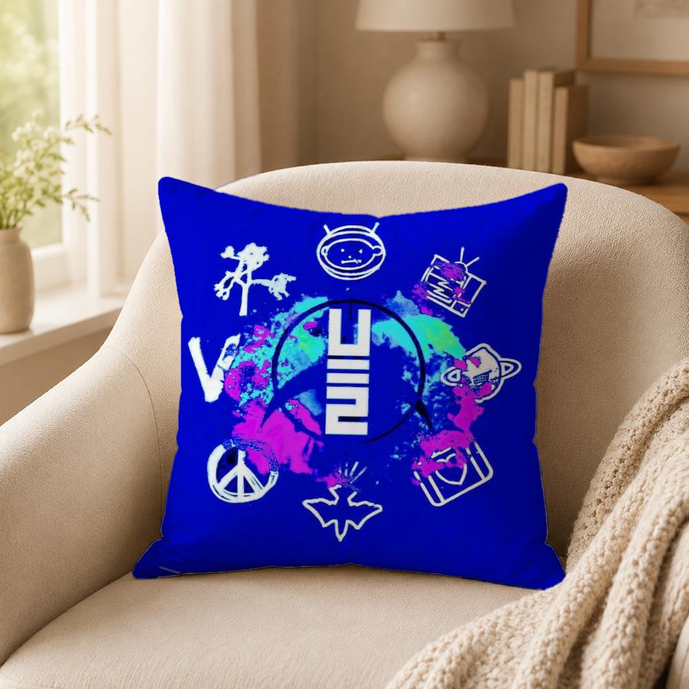 Band U-U2S Cushion Cover Double-Sided Printed Pillow Cover Hypoallergenic Dust-Mite Proof