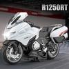 1:14 R1250RT Police Motorcycle Model Alloy Diecast Toy Car Sound Light Pull Back Shock Absorption Miniature Motorbick Kids Gift